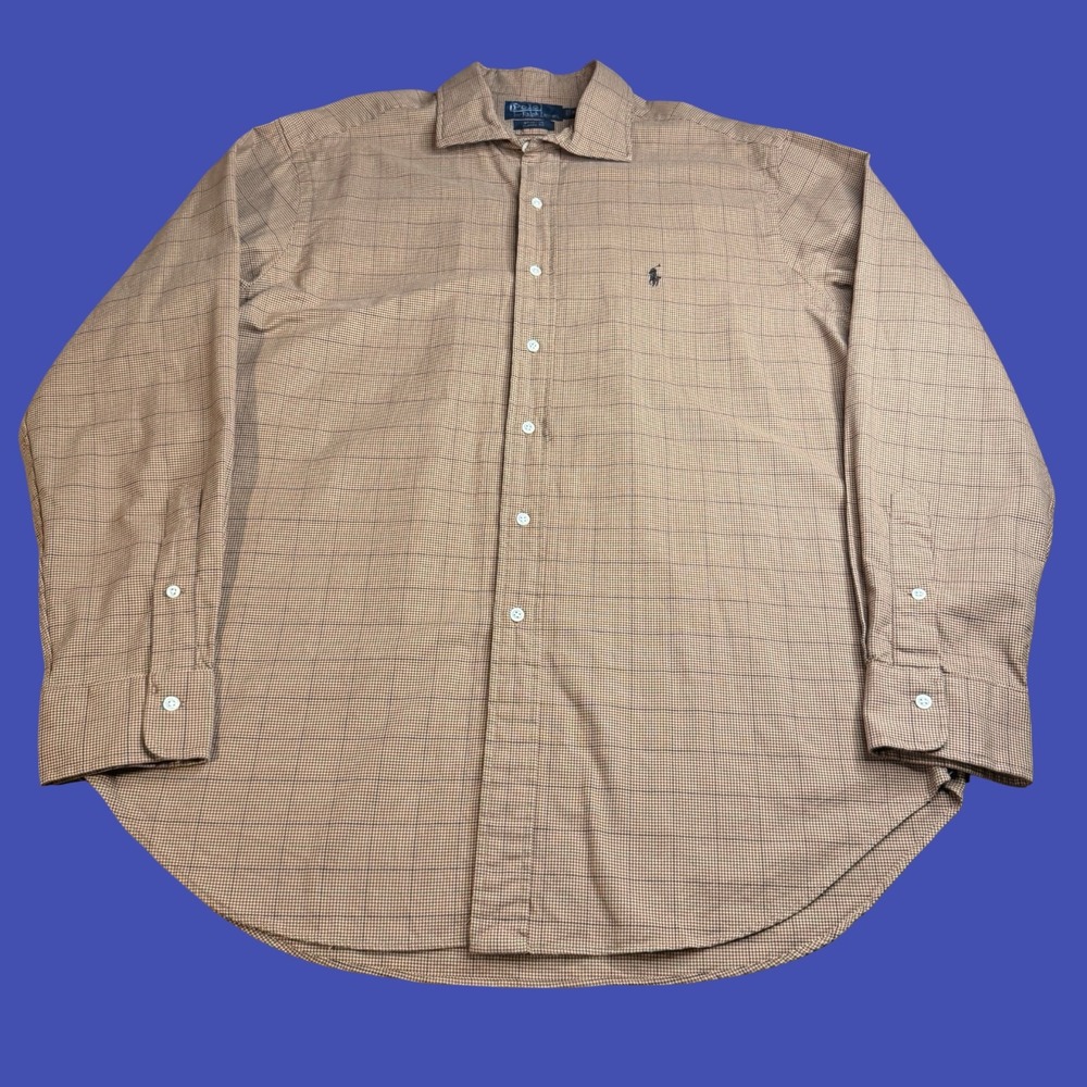 Polo Ralph Lauren Mens XL Plaid Button Down Shirt Stanton Classic Fit Preppy